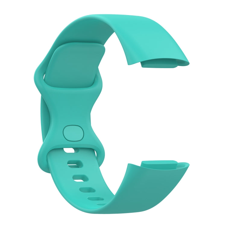 For Fitbit Charge 5 Silicone Watch Band, Size:S(Mint Green) by bashfashion