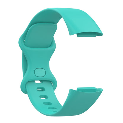 For Fitbit Charge 5 Silicone Watch Band, Size:S(Mint Green) by bashfashion