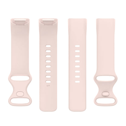 For Fitbit Charge 5 Silicone Watch Band, Size:L(Sand Pink) by bashfashion