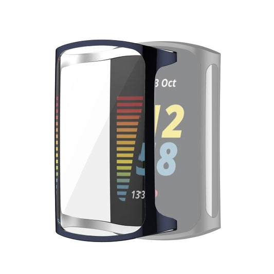 For Fitbit Charge 5 Full Coverage TPU Electroplating Protective Case Cover(Midnight Blue) by bashfashion