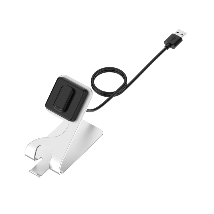 For Fitbit Charge 5 Portable Magnetic Metal Charger Holder(Silver) by bashfashion