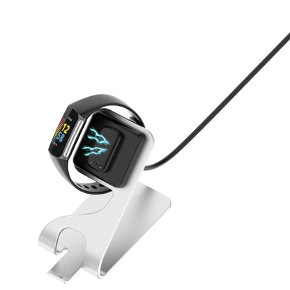 For Fitbit Charge 5 Portable Magnetic Metal Charger Holder(Silver) by bashfashion