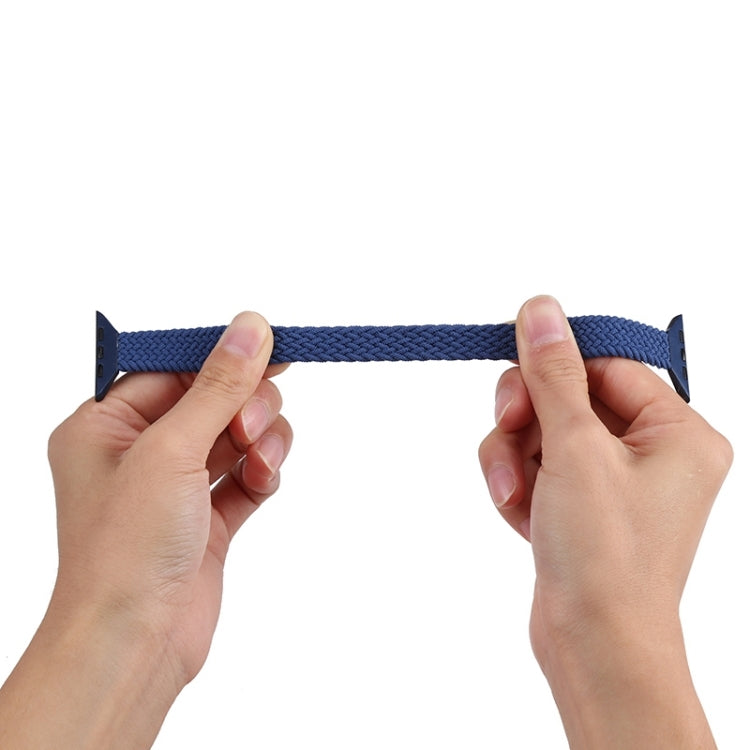 Small Waist Single Loop Nylon Braid Watch Band For Apple Watch Series 9&8&7 41mm / SE 3&SE 2&6&SE&5&4 40mm / 3&2&1 38mm, Size:L 155mm(Colorful) by bashfashion