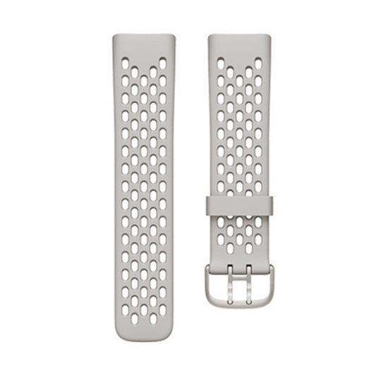 For Fitbit Charge 5 Silicone Hole Watch Band(Apricot) by bashfashion
