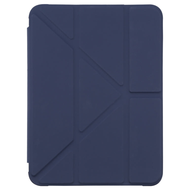 For iPad mini 2024 / mini 6 TPU Transparent Horizontal Deformation Flip Leather Tablet Case with Holder & Pen Slot(Navy Blue) by bashfashion