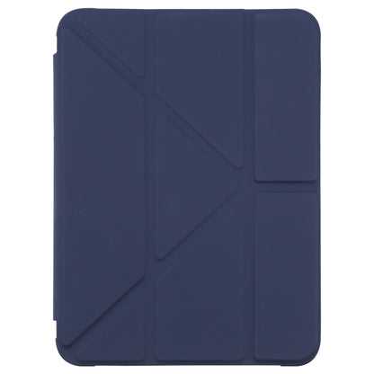 For iPad mini 2024 / mini 6 TPU Transparent Horizontal Deformation Flip Leather Tablet Case with Holder & Pen Slot(Navy Blue) by bashfashion