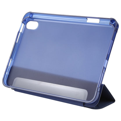 For iPad mini 2024 / mini 6 TPU Transparent Horizontal Deformation Flip Leather Tablet Case with Holder & Pen Slot(Navy Blue) by bashfashion