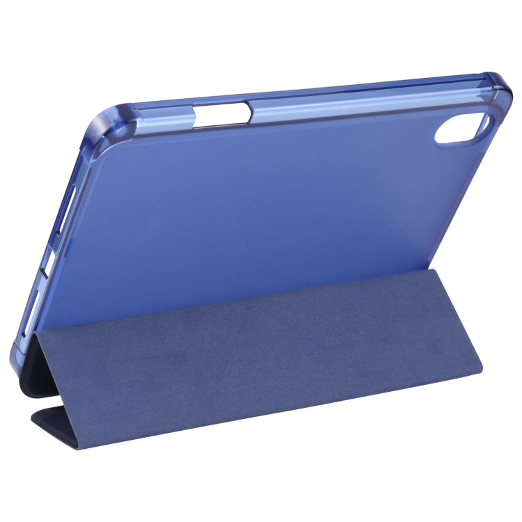 For iPad mini 2024 / mini 6 TPU Transparent Horizontal Deformation Flip Leather Tablet Case with Holder & Pen Slot(Navy Blue) by bashfashion