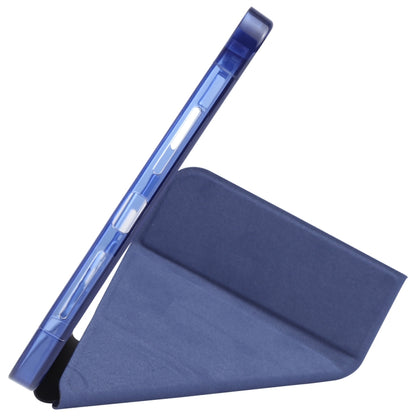 For iPad mini 2024 / mini 6 TPU Transparent Horizontal Deformation Flip Leather Tablet Case with Holder & Pen Slot(Navy Blue) by bashfashion