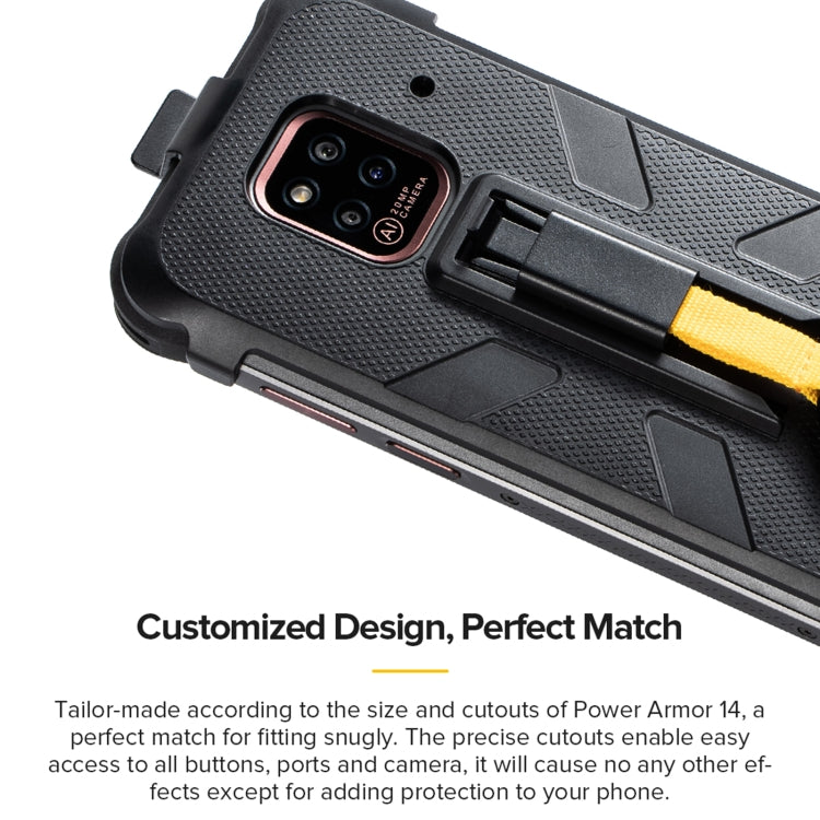 For Ulefone Power Armor 14 Ulefone Multifunctional TPU + PC Protective Case with Back Clip & Carabiner by Ulefone