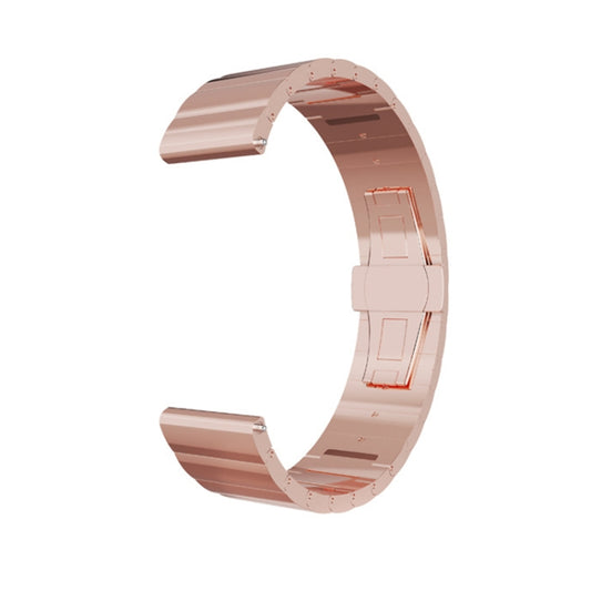 For Samsung Galaxy Watch4 Classic 42mm/46mm Steel Watch Band(Rose Gold) by bashfashion