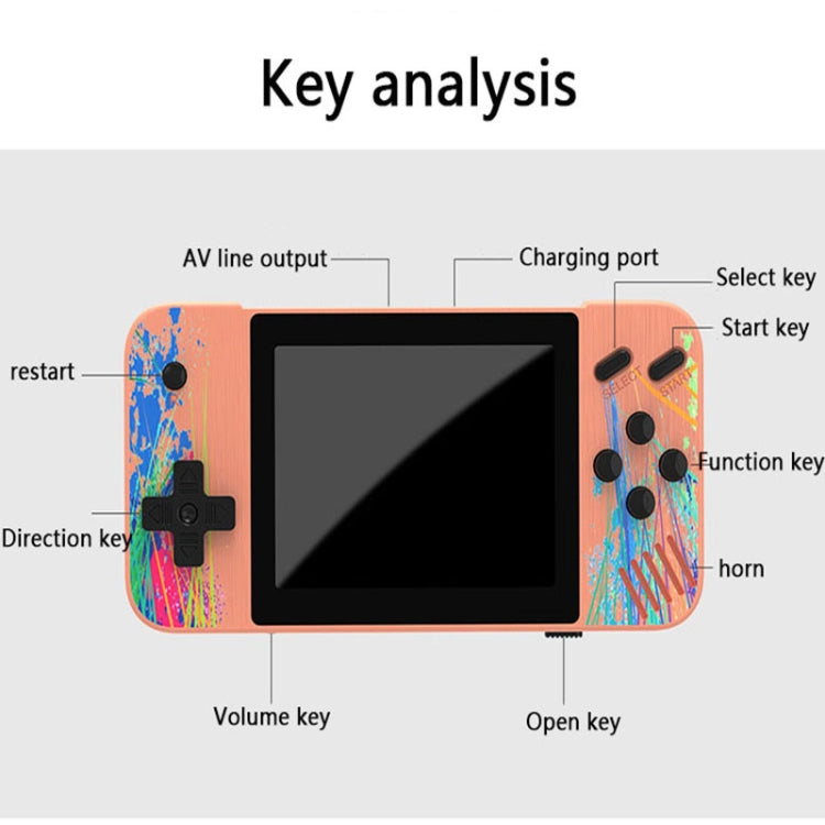 G3 Macaron 3.5 inch Screen Handheld Game Console Built-in 800 Games(Blue) by bashfashion