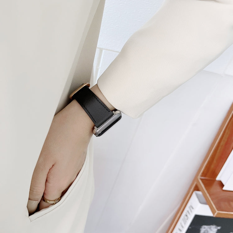 Classic Buckle Leather Watch Band For Apple Watch Ultra 49mm&Watch Ultra 2 49mm / Series 9&8&7 45mm / SE 3&SE 2&6&SE&5&4 44mm / 3&2&1 42mm(Pink) by bashfashion