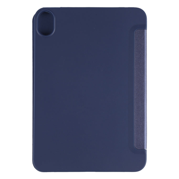 For iPad mini 2024 / mini 6 GEBEI Shockproof Horizontal Flip Tablet Case with Three-folding Holder(Royal Blue) by GEBEI