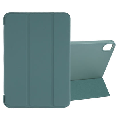 For iPad mini 2024 / mini 6 GEBEI Shockproof Horizontal Flip Tablet Case with Three-folding Holder(Pine Needle Green) by GEBEI