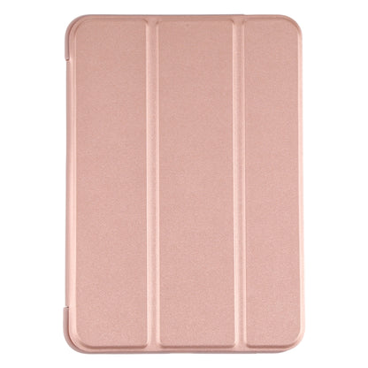 For iPad mini 2024 / mini 6 GEBEI Shockproof Horizontal Flip Tablet Case with Three-folding Holder(Rose Gold) by GEBEI