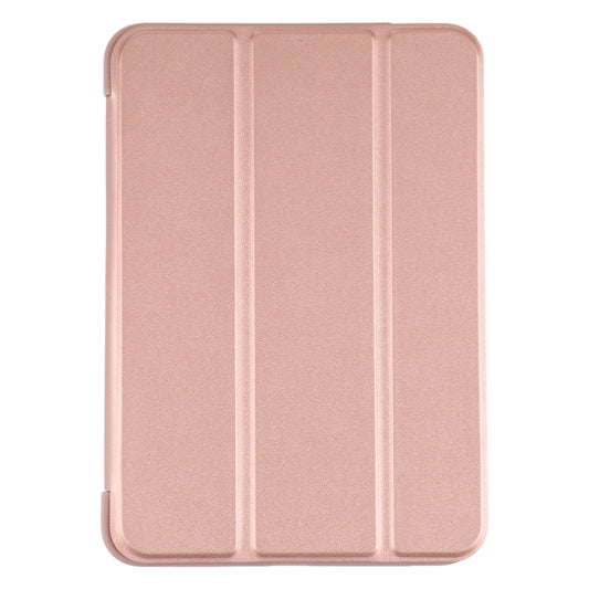 For iPad mini 2024 / mini 6 GEBEI Shockproof Horizontal Flip Tablet Case with Three-folding Holder(Rose Gold) by GEBEI