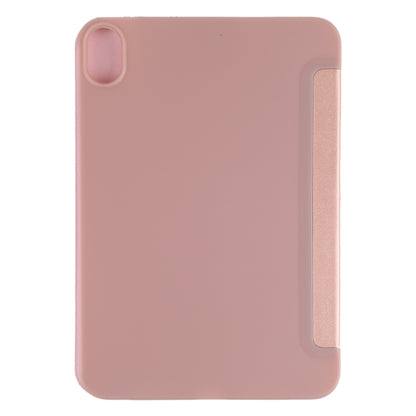 For iPad mini 2024 / mini 6 GEBEI Shockproof Horizontal Flip Tablet Case with Three-folding Holder(Rose Gold) by GEBEI
