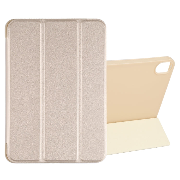 For iPad mini 2024 / mini 6 GEBEI Shockproof Horizontal Flip Tablet Case with Three-folding Holder(Gold) by GEBEI