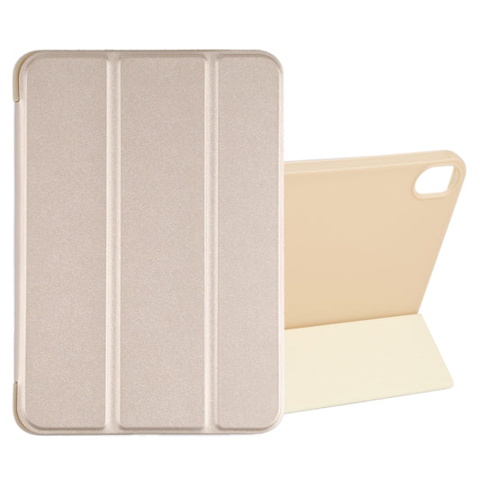 For iPad mini 2024 / mini 6 GEBEI Shockproof Horizontal Flip Tablet Case with Three-folding Holder(Gold) by GEBEI