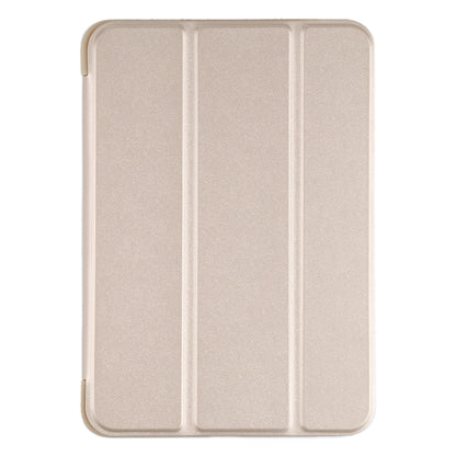 For iPad mini 2024 / mini 6 GEBEI Shockproof Horizontal Flip Tablet Case with Three-folding Holder(Gold) by GEBEI