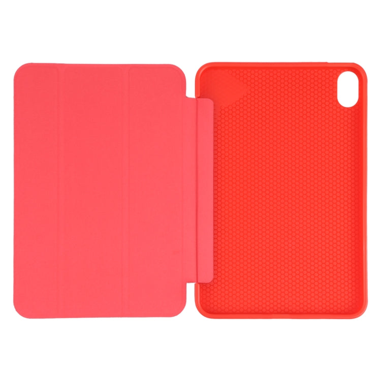 For iPad mini 2024 / mini 6 GEBEI Shockproof Horizontal Flip Tablet Case with Three-folding Holder(Red) by GEBEI