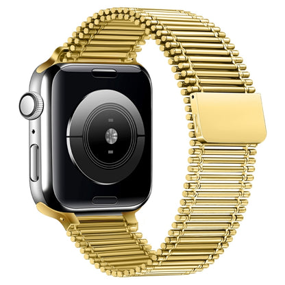 Chain Loop Steel Watch Band For Apple Watch Series 9&8&7 41mm / SE 3&SE 2&6&SE&5&4 40mm / 3&2&1 38mm (Gold) by bashfashion