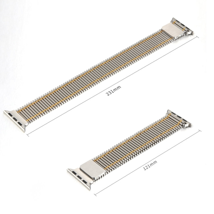 Chain Loop Steel Watch Band For Apple Watch Series 9&8&7 41mm / SE 3&SE 2&6&SE&5&4 40mm / 3&2&1 38mm (Silver) by bashfashion