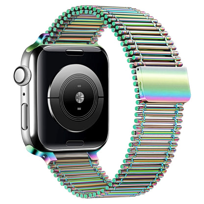 Chain Loop Steel Watch Band For Apple Watch Ultra 49mm&Watch Ultra 2 49mm / Series 9&8&7 45mm / SE 3&SE 2&6&SE&5&4 44mm / 3&2&1 42mm(Colorful) by bashfashion