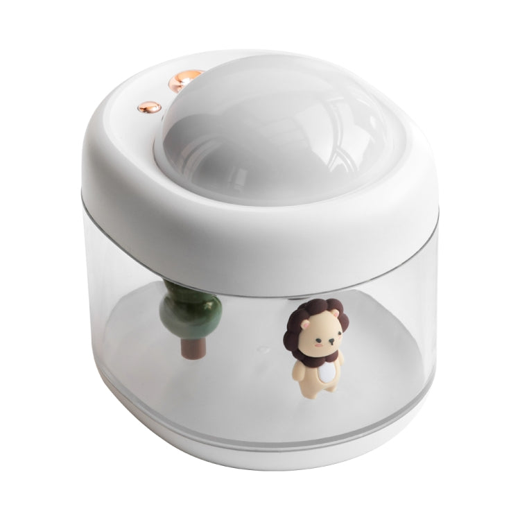 J221 Multifunctional Night Light Projection Humidifier(White Lion) by bashfashion