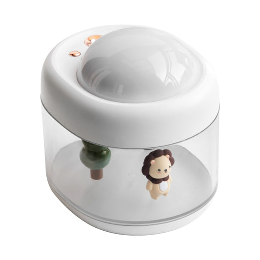J221 Multifunctional Night Light Projection Humidifier(White Lion) by bashfashion