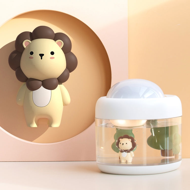 J221 Multifunctional Night Light Projection Humidifier(White Lion) by bashfashion