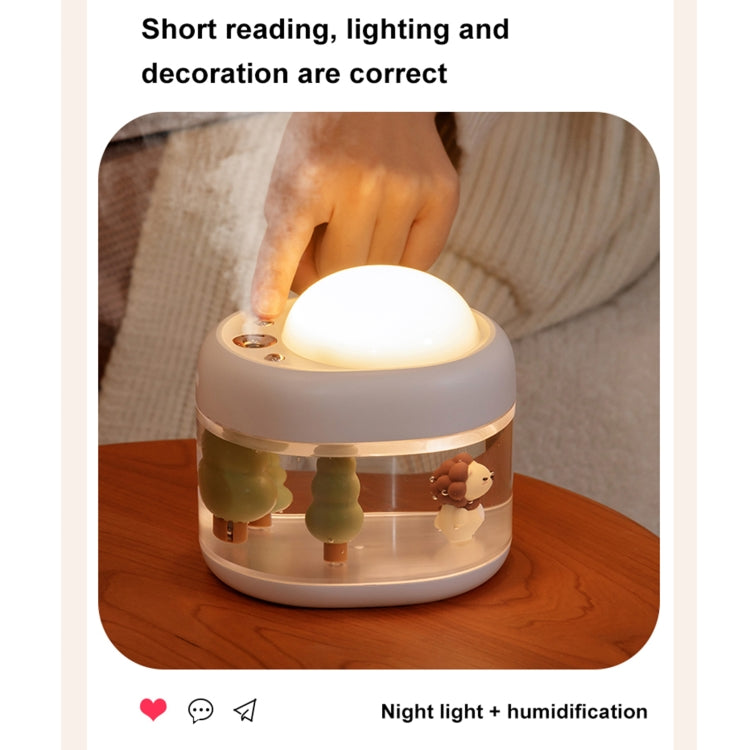 J221 Multifunctional Night Light Projection Humidifier(White Lion) by bashfashion