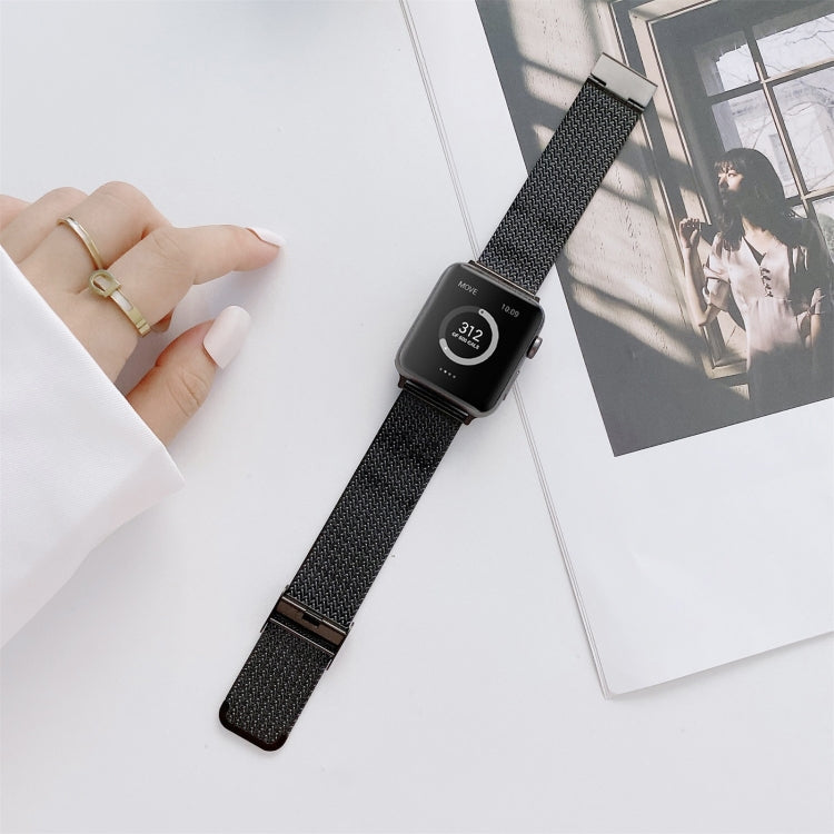 V-shaped Buckle Straight Steel Watch Band For Apple Watch Ultra 49mm&Watch Ultra 2 49mm / Series 9&8&7 45mm / SE 3&SE 2&6&SE&5&4 44mm / 3&2&1 42mm(Black) by bashfashion