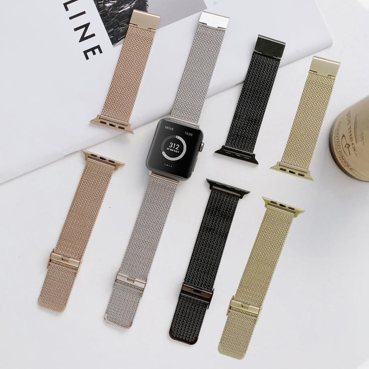 V-shaped Buckle Straight Steel Watch Band For Apple Watch Ultra 49mm&Watch Ultra 2 49mm / Series 9&8&7 45mm / SE 3&SE 2&6&SE&5&4 44mm / 3&2&1 42mm(Gold) by bashfashion