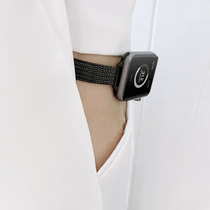 V-shaped Buckle Small Waist Steel Watch Band For Apple Watch Series 9&8&7 41mm / SE 3&SE 2&6&SE&5&4 40mm / 3&2&1 38mm(Silver) by bashfashion