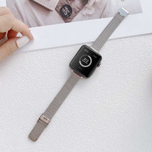 V-shaped Buckle Small Waist Steel Watch Band For Apple Watch Ultra 49mm&Watch Ultra 2 49mm / Series 9&8&7 45mm / SE 3&SE 2&6&SE&5&4 44mm / 3&2&1 42mm(Silver) by bashfashion