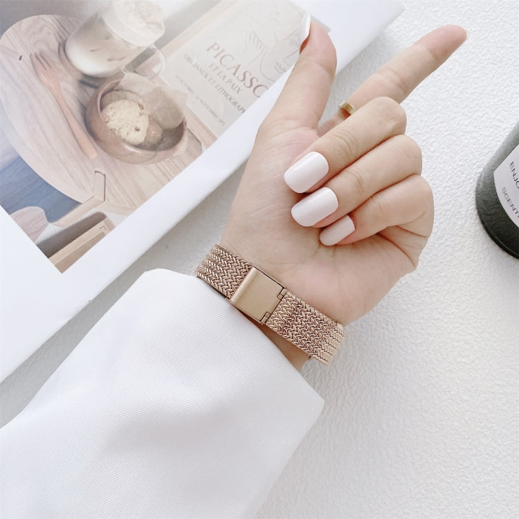 V-shaped Buckle Small Waist Steel Watch Band For Apple Watch Ultra 49mm&Watch Ultra 2 49mm / Series 9&8&7 45mm / SE 3&SE 2&6&SE&5&4 44mm / 3&2&1 42mm(Rose Gold) by bashfashion