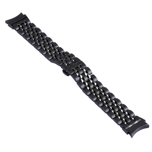 For Samsung Galaxy Watch4 40mm/44mm Seven-bead Stainless Steel Watch Band(Black) by bashfashion
