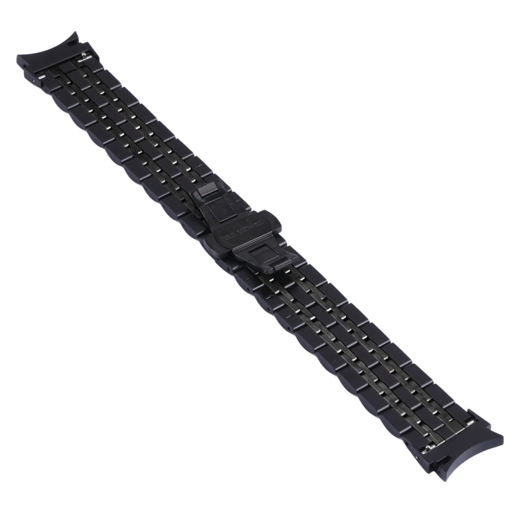 For Samsung Galaxy Watch4 40mm/44mm Seven-bead Stainless Steel Watch Band(Black) by bashfashion