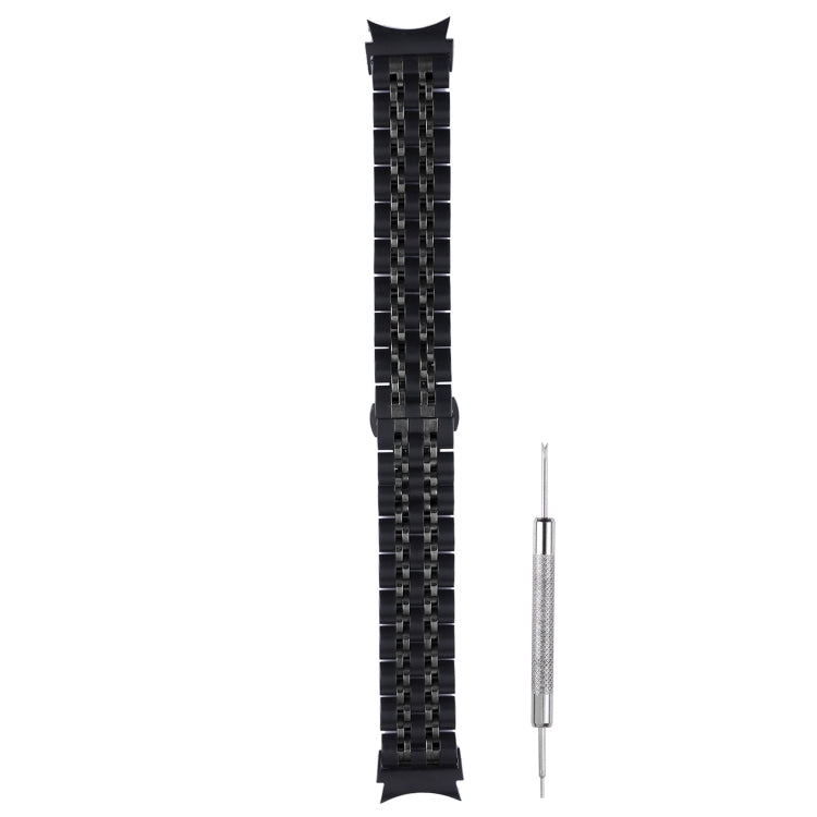For Samsung Galaxy Watch4 40mm/44mm Seven-bead Stainless Steel Watch Band(Black) by bashfashion