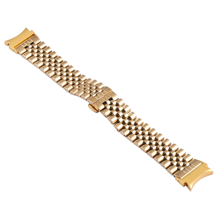 For Samsung Galaxy Watch4 40mm/44mm Five-bead Stainless Steel Watch Band(Gold) by bashfashion