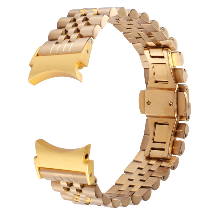 For Samsung Galaxy Watch4 40mm/44mm Five-bead Stainless Steel Watch Band(Gold) by bashfashion