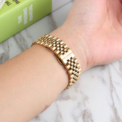 For Samsung Galaxy Watch4 40mm/44mm Five-bead Stainless Steel Watch Band(Gold) by bashfashion