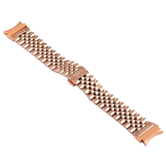 For Samsung Galaxy Watch4 40mm/44mm Five-bead Stainless Steel Watch Band(Rose Gold) by bashfashion