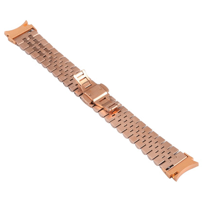For Samsung Galaxy Watch4 40mm/44mm Five-bead Stainless Steel Watch Band(Rose Gold) by bashfashion