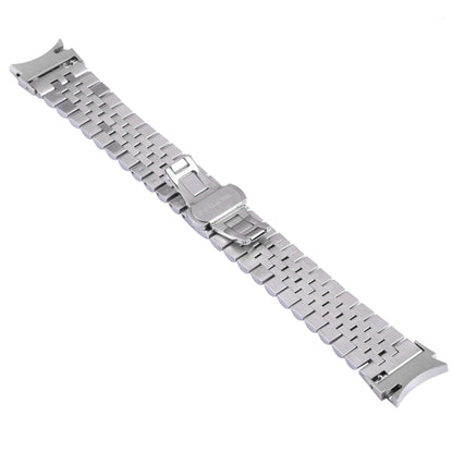 For Samsung Galaxy Watch4 40mm/44mm Five-bead Stainless Steel Watch Band(Silver Rose Gold) by bashfashion