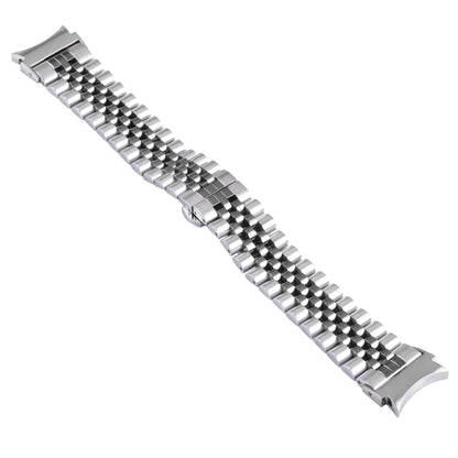 For Samsung Galaxy Watch4 40mm/44mm Five-bead Stainless Steel Watch Band(Silver Black) by bashfashion