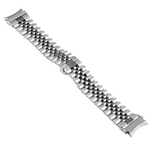 For Samsung Galaxy Watch4 40mm/44mm Five-bead Stainless Steel Watch Band(Silver Black) by bashfashion