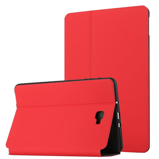 For Samsung Galaxy Tab A 10.1 T580/T585C Dual-Folding Horizontal Flip Tablet Leather Case with Holder (Red) by bashfashion